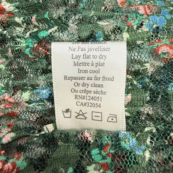 Anthropologie Porridge Pleated Floral Printed Lace Blouse Size L Romantic - Picture 11 of 14